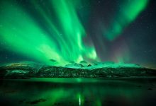 არაჩვეულებრივი სანახაობა ნორვეგიის მთების თავზე 14 თებერვალს.