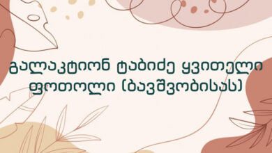 გალაკტიონ ტაბიძე ყვითელი ფოთოლი (ბავშვობისას)