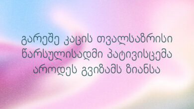 გარეშე კაცის თვალსაზრისი წარსულისადმი პატივისცემა აროდეს გვიზამს ზიანსა
