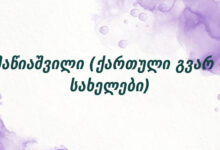 მაწიაშვილი (ქართული გვარ – სახელები)