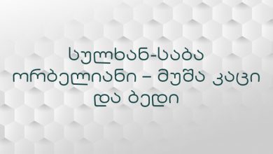 სულხან-საბა ორბელიანი – მუშა კაცი და ბედი