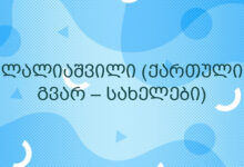 ლალიაშვილი (ქართული გვარ – სახელები)