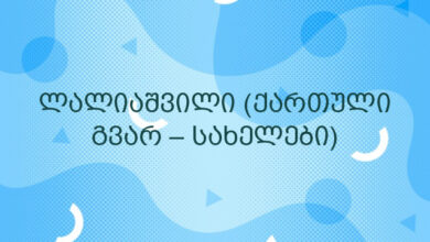 ლალიაშვილი (ქართული გვარ – სახელები)