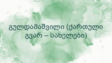 გულდამაშვილი (ქართული გვარ – სახელები)