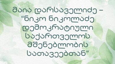 მაია დარსაველიძე – “ნიკო ნიკოლაძე დემოკრატიული საქართველოს მშენებლობის სათავეებთან”