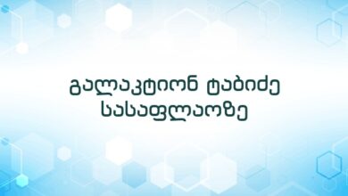 გალაკტიონ ტაბიძე სასაფლაოზე