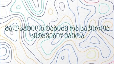 გალაკტიონ ტაბიძე რა საჭიროა სიტყვები? მჯერა