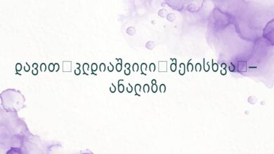 დავით კლდიაშვილი შერისხვა – ანალიზი