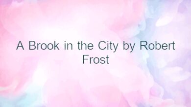 A Brook in the City by Robert Frost