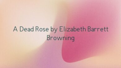 A Dead Rose by Elizabeth Barrett Browning
