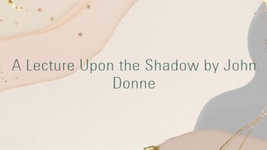 A Lecture Upon the Shadow by John Donne