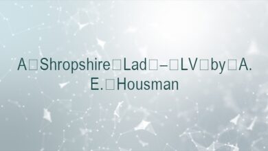 A Shropshire Lad – LV by A. E. Housman