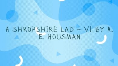 A Shropshire Lad – VI by A. E. Housman