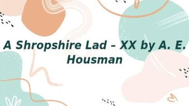 A Shropshire Lad – XX by A. E. Housman