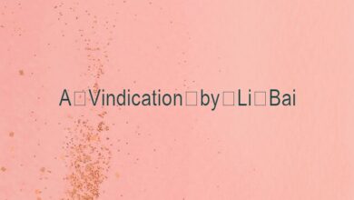 A Vindication by Li Bai
