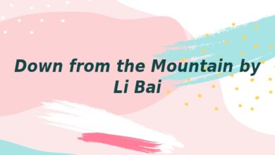 Down from the Mountain by Li Bai
