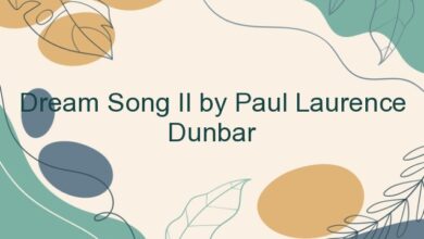 Dream Song II by Paul Laurence Dunbar