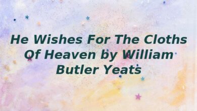 He Wishes For The Cloths Of Heaven by William Butler Yeats
