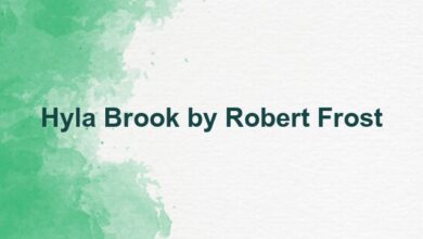 Hyla Brook by Robert Frost