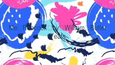 Me Peacock by William Butler Yeats