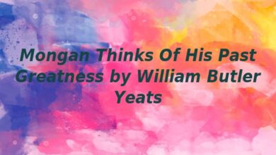Mongan Thinks Of His Past Greatness by William Butler Yeats