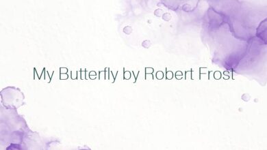 My Butterfly by Robert Frost