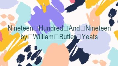 Nineteen Hundred And Nineteen by William Butler Yeats