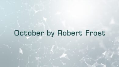 October by Robert Frost