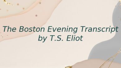 The Boston Evening Transcript by T.S. Eliot