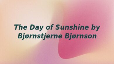 The Day of Sunshine by Bjørnstjerne Bjørnson