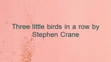 Three little birds in a row by Stephen Crane