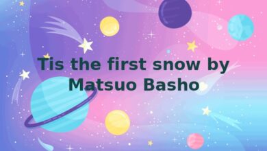 Tis the first snow by Matsuo Basho