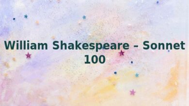 William Shakespeare – Sonnet 100
