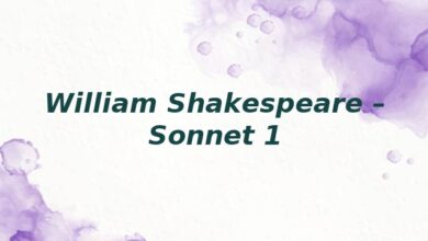William Shakespeare – Sonnet 1