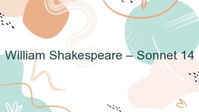 William Shakespeare – Sonnet 14