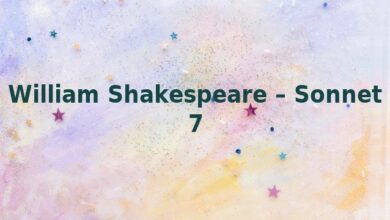 William Shakespeare – Sonnet 7