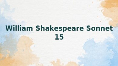 William Shakespeare Sonnet 15