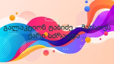 გალაკტიონ ტაბიძე – მახსოვს ქარი სძრავდა ..