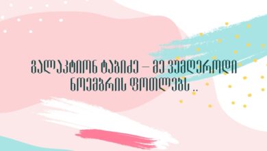 გალაკტიონ ტაბიძე – მე ვუმღეროდი ნოემბრის ფოთლებს ..