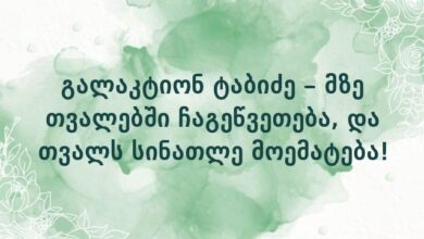 გალაკტიონ ტაბიძე – მზე თვალებში ჩაგეწვეთება, და თვალს სინათლე მოემატება!