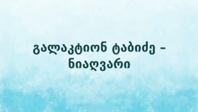 გალაკტიონ ტაბიძე – ნიაღვარი