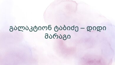 გალაკტიონ ტაბიძე – დიდი მარაგი