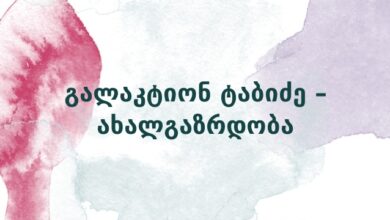 გალაკტიონ ტაბიძე – ახალგაზრდობა