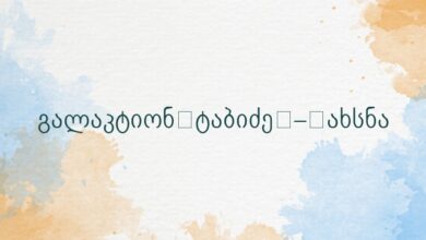 გალაკტიონ ტაბიძე – ახსნა