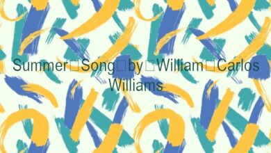 Summer Song by William Carlos Williams